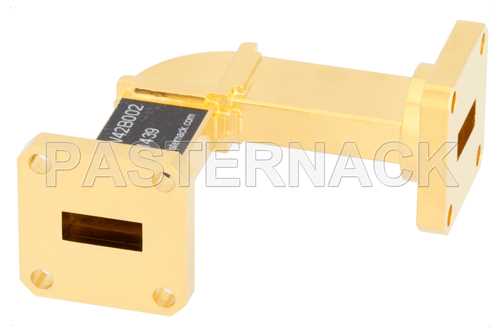 WR-42 Instrumentation Grade Waveguide H-Plane with UG-595/U Flange Operating from 18 GHz to 26.5 GHz