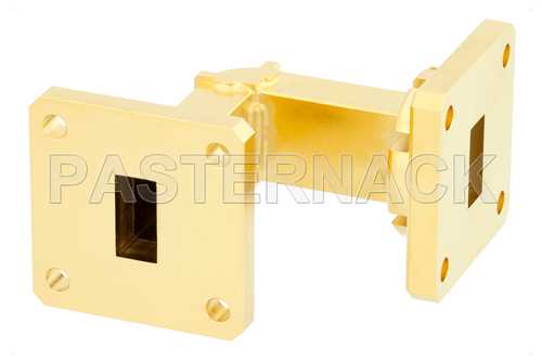 WR-51 Instrumentation Grade Waveguide E-Plane with UBR180 Flange Operating from 15 GHz to 22 GHz