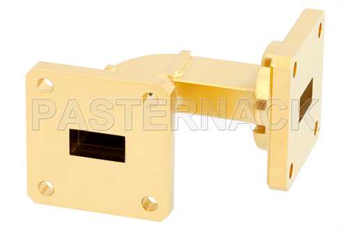 WR-51 Instrumentation Grade Waveguide H-Plane with UBR180 Flange Operating from 15 GHz to 22 GHz