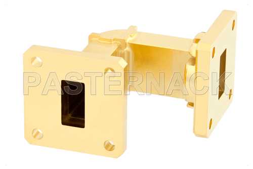 WR-62 Instrumentation Grade Waveguide E-Plane with UG-419/U Flange Operating from 12.4 GHz to 18 GHz