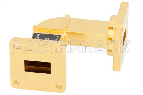 WR-62 Instrumentation Grade Waveguide H-Plane with UG-419/U Flange Operating from 12.4 GHz to 18 GHz