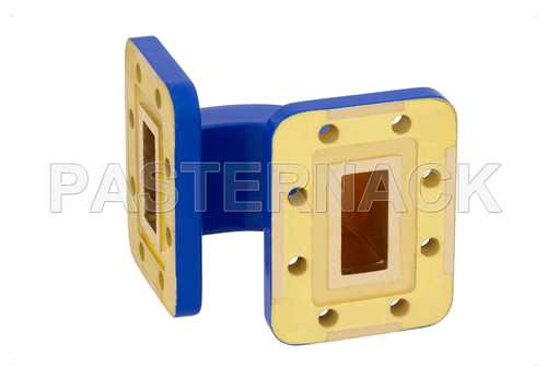 WR-90 Commercial Grade Waveguide E-Plane with CPR-90G Flange Operating from 8.2 GHz to 12.4 GHz