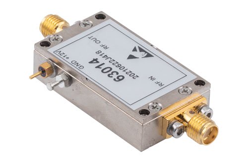 宽带低噪声放大器，1 KHz~1000 MHz，增益 60 dB，噪声系数 1 dB，+12V，SMA