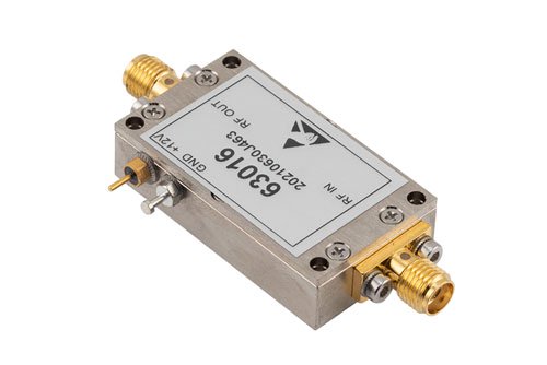 输入保护低噪声放大器，20 MHz~3000 MHz，射频输入功率 1 瓦，增益 25 dB，噪声系数 1.7 dB，12V，SMA