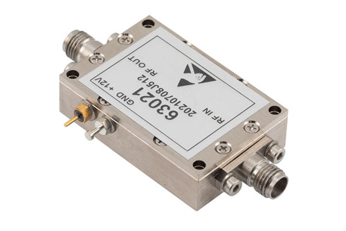 低噪声放大器，Ka频段，26.5 GHz~40 GHz，增益 35 dB，噪声系数 2.5 dB，12V，2.92mm