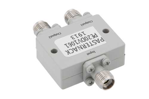 2 路 2.92mm 功率分配器，6 GHz ~ 40 GHz，额定功率为 20 瓦
