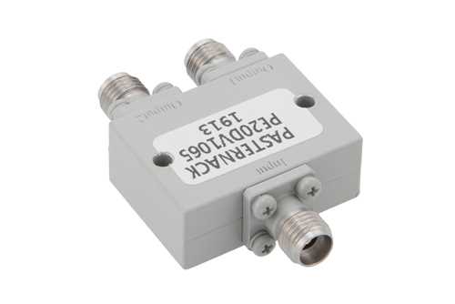 2 路 2.92mm 功率分配器，26.5 GHz ~ 40 GHz，额定功率为 20 瓦