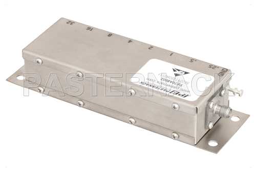 8 Bit继电器控制可编程衰减器，63.75 dB，DC~2 GHz，步进0.25 dB，+12V，SMA母头