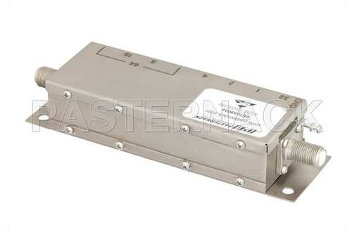 8 Bit继电器控制可编程衰减器，127 dB，DC~1,000 MHz，75欧姆，步进1 dB，+12V，F型母头