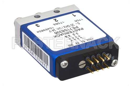 低插入损耗可重复继电器闩锁开关，单刀双掷，0.03 dB，直流至20 GHz，1W，24V，指示器，自切断，TTL，SMA