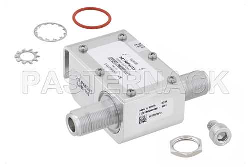 同轴射频浪涌保护器，N型F/F输入/输出，100 MHz至512 MHz，直流隔断，750W，IP67，0.5uJ，20KA，滤波器，支架朝向主体