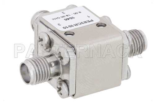 高功率环行器，隔离度16 dB，8 GHz至18 GHz，50瓦，SMA母头