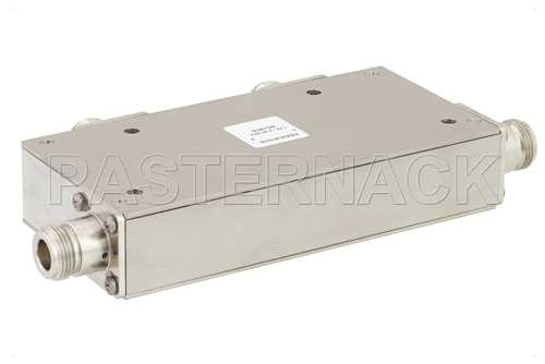 双节环行器，隔离度40 dB，1.7 GHz至2.2 GHz，10瓦，N型母头