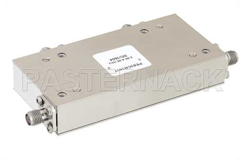 双节环行器，隔离度40 dB，2 GHz至4 GHz，10瓦，SMA母头