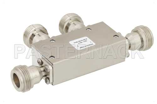 双节环行器，隔离度36 dB，4 GHz至8 GHz，10瓦，N型母头