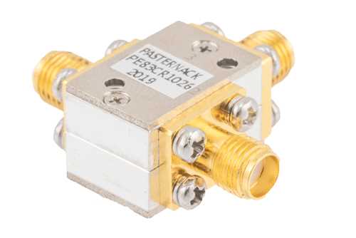 环行器，隔离度18 dB，8 GHz至12 GHz，10瓦，SMA母头