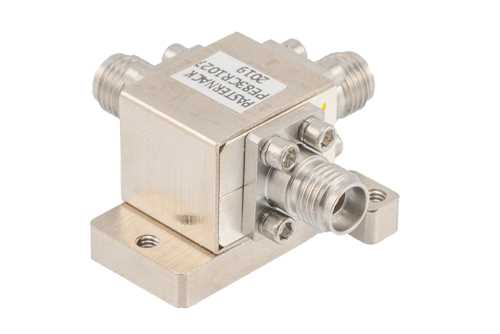 环行器，隔离度12 dB，18 GHz至26.5 GHz，10瓦，2.92mm母头