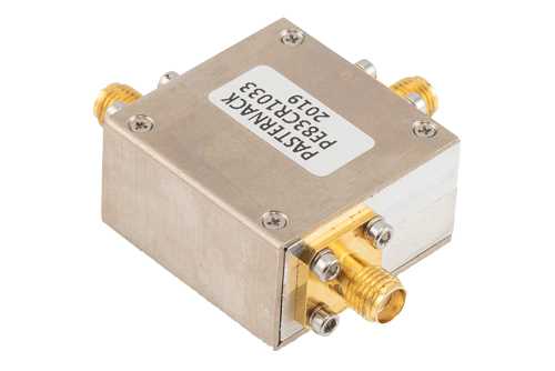 环行器，隔离度18 dB，3 GHz至5 GHz，10瓦，SMA母头