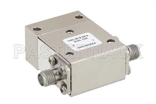 高功率隔离器，隔离度18 dB，4 GHz至8 GHz，50瓦，SMA母头