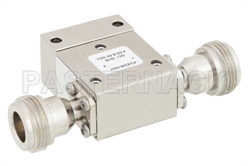 高功率隔离器，隔离度18 dB，4 GHz至8 GHz，50瓦，N型母头