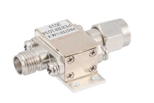 隔离器，隔离度14 dB，18 GHz至26.5 GHz，10瓦，SMA公头转SMA母头