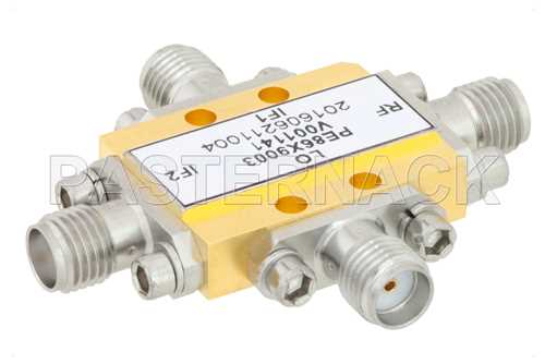 IQ混频器，工作频率为11 GHz至16 GHz，IF范围为DC ~3.5 GHz，本振功率+19 dBm，现场可更换SMA