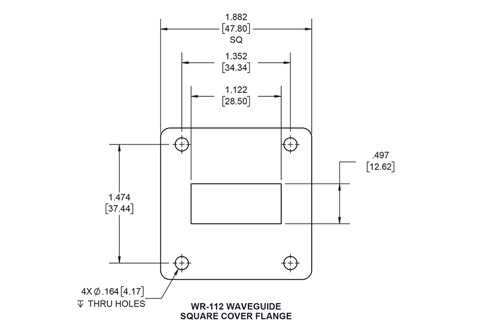 WR-112 波导垫片，UG 方盖法兰，5mm，铜