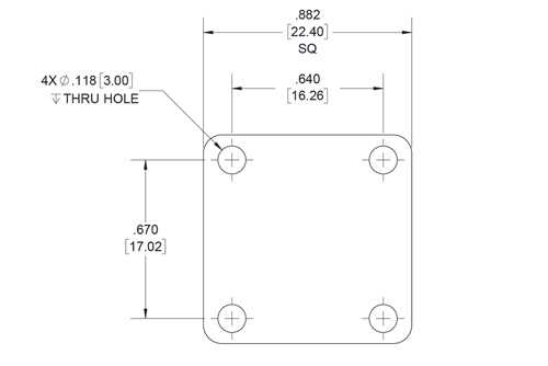 WR-42 波导短路板，UG-Cover方盖法兰，4mm，铜