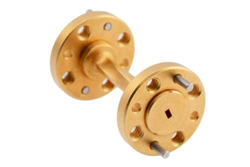WR-8 90°右旋扭波导，带UG-387/U-Mod法兰，工作频率为90 GHz至140 GHz