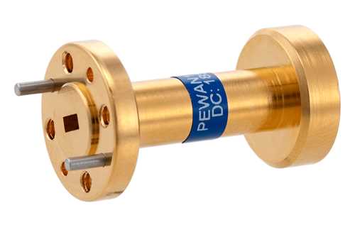 WR-15 波导广角标量馈电喇叭天线，工作频率55 GHz至65 GHz，标称增益10 dBi，UG-385/U 圆盖法兰