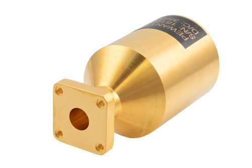 圆形波导广角标量馈电喇叭天线，频率范围24 GHz至33 GHz，增益16 dBi，UG-1530/U 法兰，0.328英寸