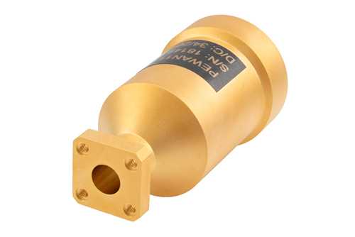 圆形波导广角标量馈电喇叭天线，频率范围26 GHz至33 GHz，增益17 dBi，UG-599/U 法兰，0.315英寸