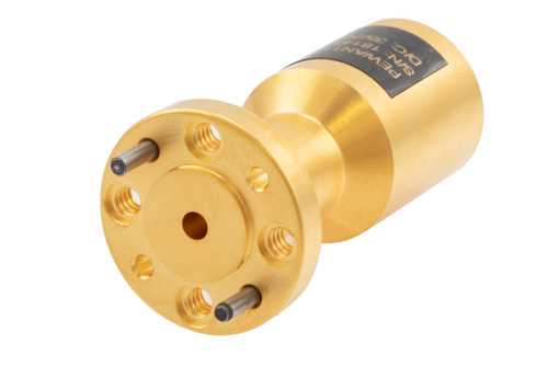 圆形波导广角标量馈电喇叭天线，频率范围87 GHz至100 GHz，增益17 dBi，UG-387/U-Mod 圆盖法兰，0.094英寸