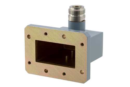 WR-159波导同轴转接头，CMR-159法兰转N型母头，4.9 GHz~7.05 GHz