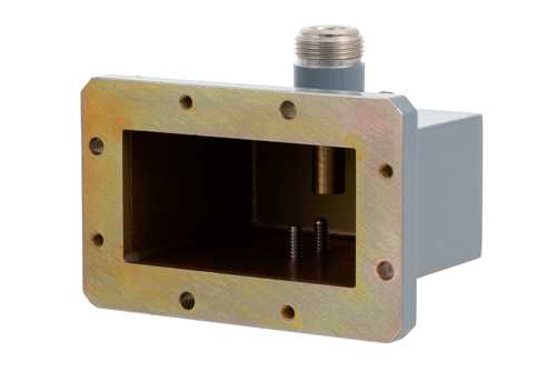 WR-229波导同轴转接头，CMR-229法兰转N型母头，3.3 GHz~4.9 GHz