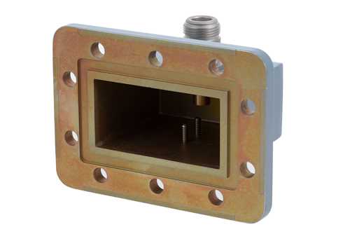 WR-229波导同轴转接头，CPR-229G槽面法兰转N型母头，3.3 GHz~4.9 GHz