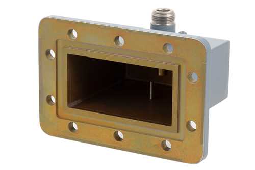 WR-284波导同轴转接头，CPR-284G槽面法兰转N型母头，2.6 GHz~3.95 GHz