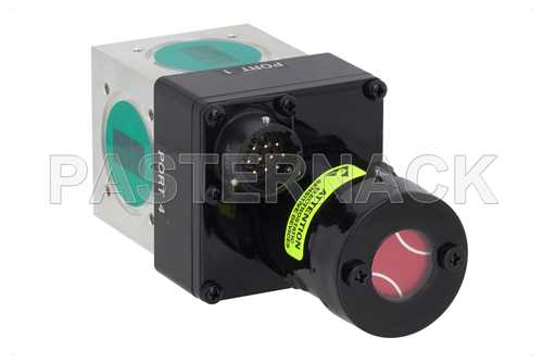 WR-75 波导机电式继电器单刀双掷闩锁开关，TTL，X、Ku频段，DC~15 GHz，3,500瓦，方盖法兰