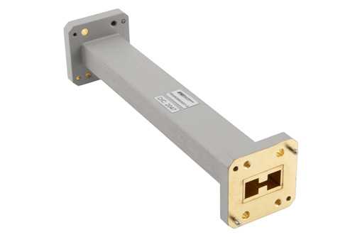 WRD-650直波导，6英寸，UG方盖法兰，6.5 GHz至18 GHz，黄铜