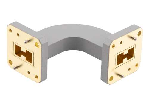WRD-750弯波导，H型，UG方盖法兰，7.5 GHz至18 GHz