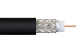 Low Loss Flexible LMR-195-FR Fire Rated Rated Coax Cable Double Shielded with Black FRPE Jacket
