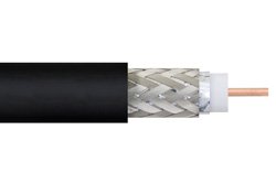 Low Loss Flexible LMR-195-FR Fire Rated Rated Coax Cable Double Shielded with Black FRPE Jacket