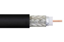 Flexible LMR-200-FR Fire Rated Coax Cable Double Shielded with Black FRPE Jacket