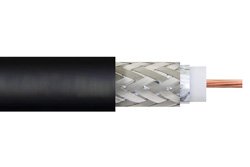 Flexible LMR-200-UF Indoor/Outdoor Rated Coax Cable Double Shielded with Black TPE Jacket LMR-200-UF