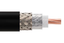 Low Loss Flexible LMR-600-UF Outdoor Rated Coax Cable Double Shielded with Black TPE Jacket Ultra Flex