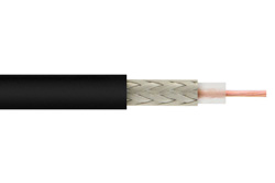 75 Ohm Flexible PE-B150 Coax Cable Single Shielded with Black PVC Jacket