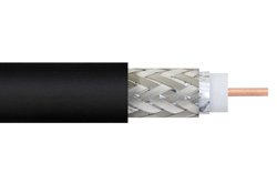 Low Loss Flexible RG8X Type Coax Cable Double Shielded with Black PE Jacket