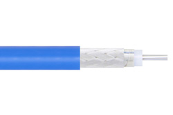 Flexible PE-P047 Coax Cable Double Shielded with Blue FEP Jacket