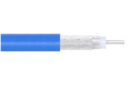 Flexible PE-P086 Coax Cable Double Shielded with Blue FEP Jacket