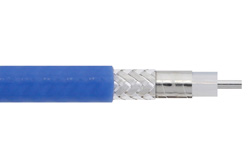 Flexible PE-P086HF Coax Cable Double Shielded with Blue FEP Jacket